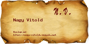 Nagy Vitold névjegykártya